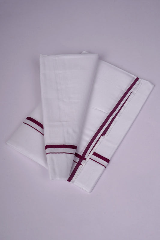 QS-04 W/S DHOTI  2.00 MTR - Dark Violet