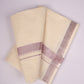 GLD-141C RG CREAM DOUBLE DHOTI  4.00 MTR