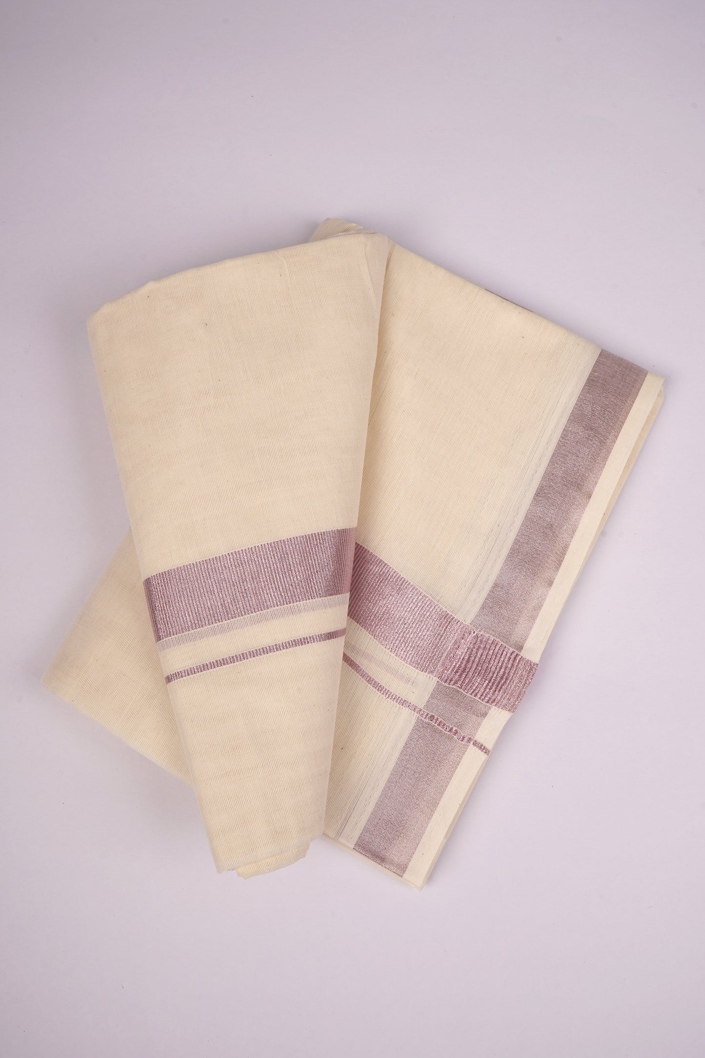 GLD-141C RG CREAM DOUBLE DHOTI  4.00 MTR