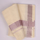 GLD-140C CREAM DOUBLE DHOTI  4.00 MTR