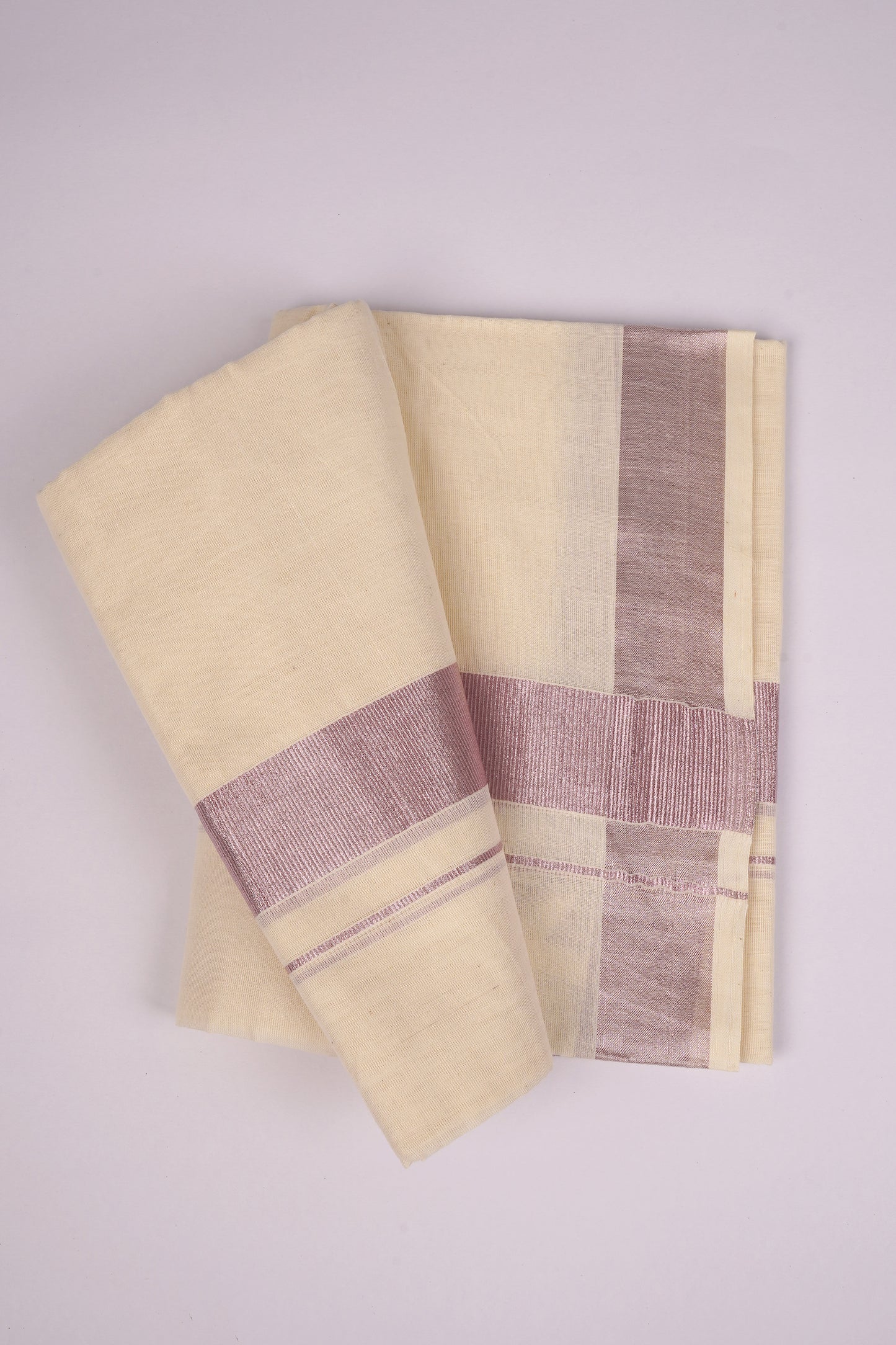 GLD-140C CREAM DOUBLE DHOTI  4.00 MTR