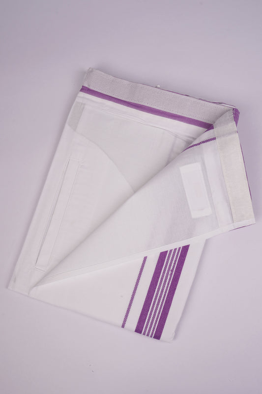 PKT FS-01 VELCRO WHITE SINGLE DHOTI - Pink