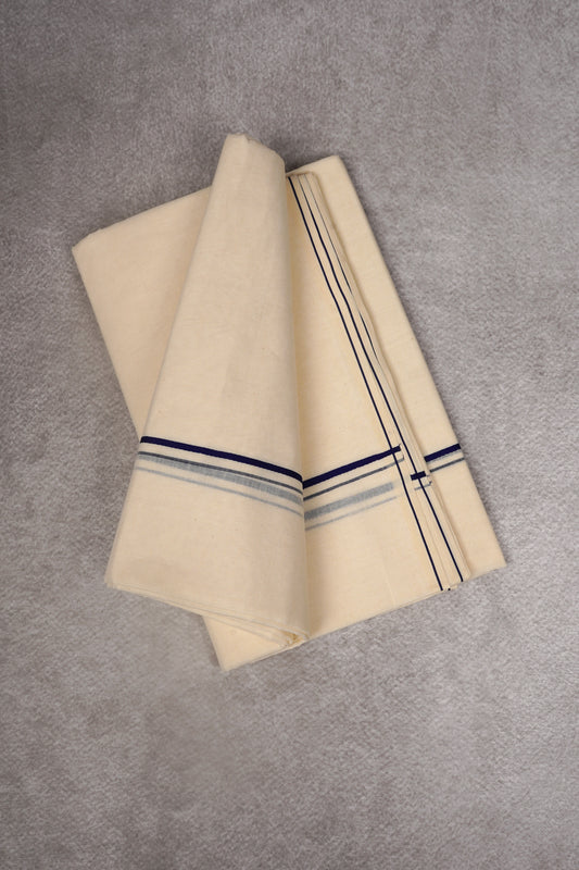 SD-07C C/D DHOTI  3.80 MTR-Navy Blue