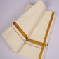 GLD-97C CREAM DOUBLE DHOTI    3.80 MTR