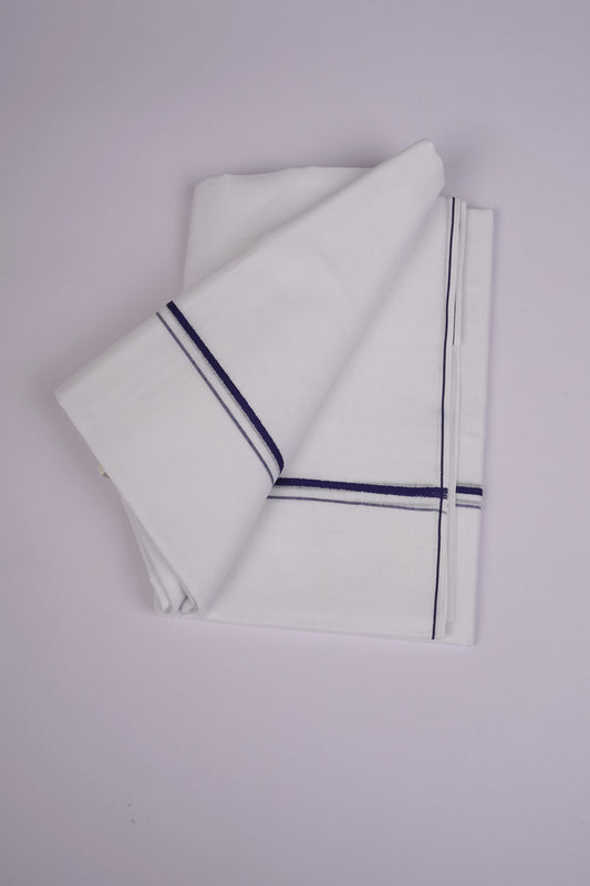 SD-12 W/D DHOTI  3.70 MTR-NAVY Blue