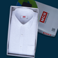 MCR SPRAY PARK Full Sleeve Formal White Shirt For Men-APPLE CUT