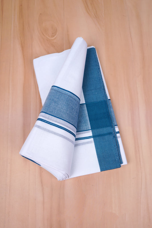 FCD-04 W/D DHOTI 4.00 MTR- D blue