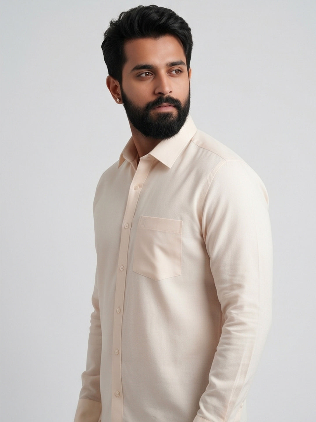 MCR Men Formal Colour Shirt - light peach 82501 Hydrogen