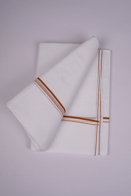 SD-16 W/D DHOTI  4.00 MTR-Dark Brown