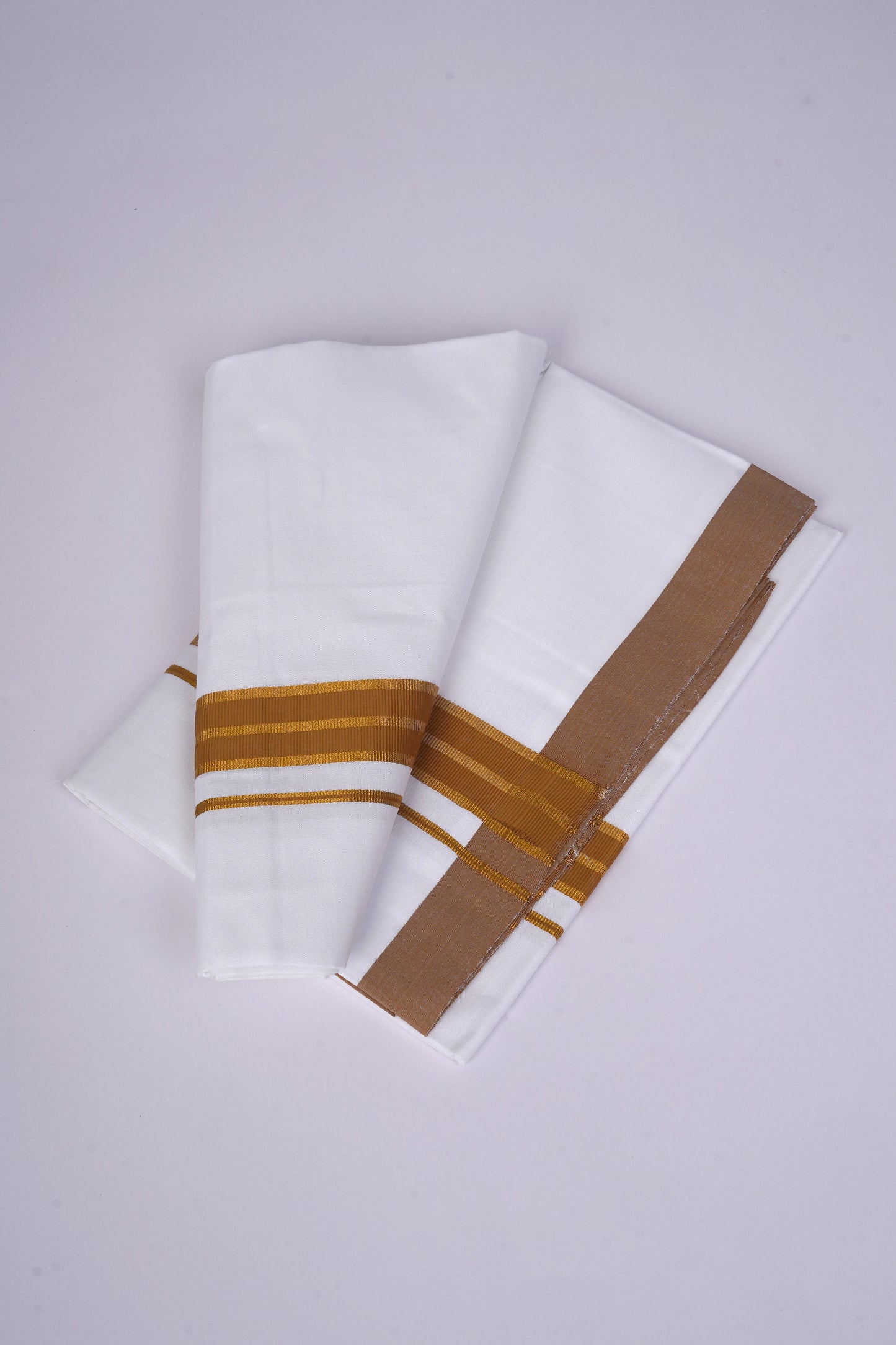 FS-107 W/S DHOTI 2.00 MTR - GOLD DARK BROWN