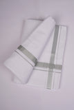 SLD-28 WHITE DOUBLE DHOTI  3.80 MTR