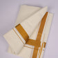 GLD-33C CREAM DOUBLE DHOTI  3.80 MTR