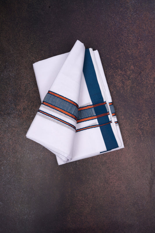 FD-176 W/D DHOTI 3.80 MTR-Dark Blue
