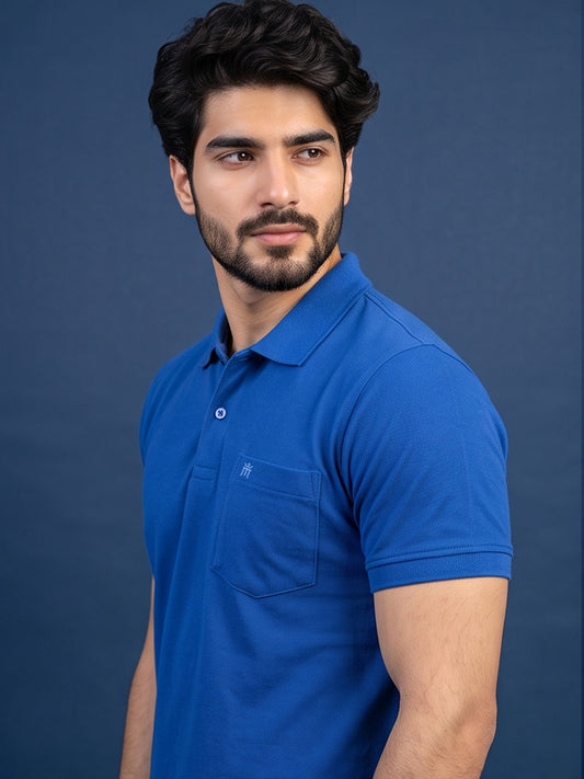 Python Plain SEA BLUE Color T-Shirt - 70009