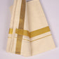 GLD-102C CREAM DOUBLE DHOTI  4.00 MTR