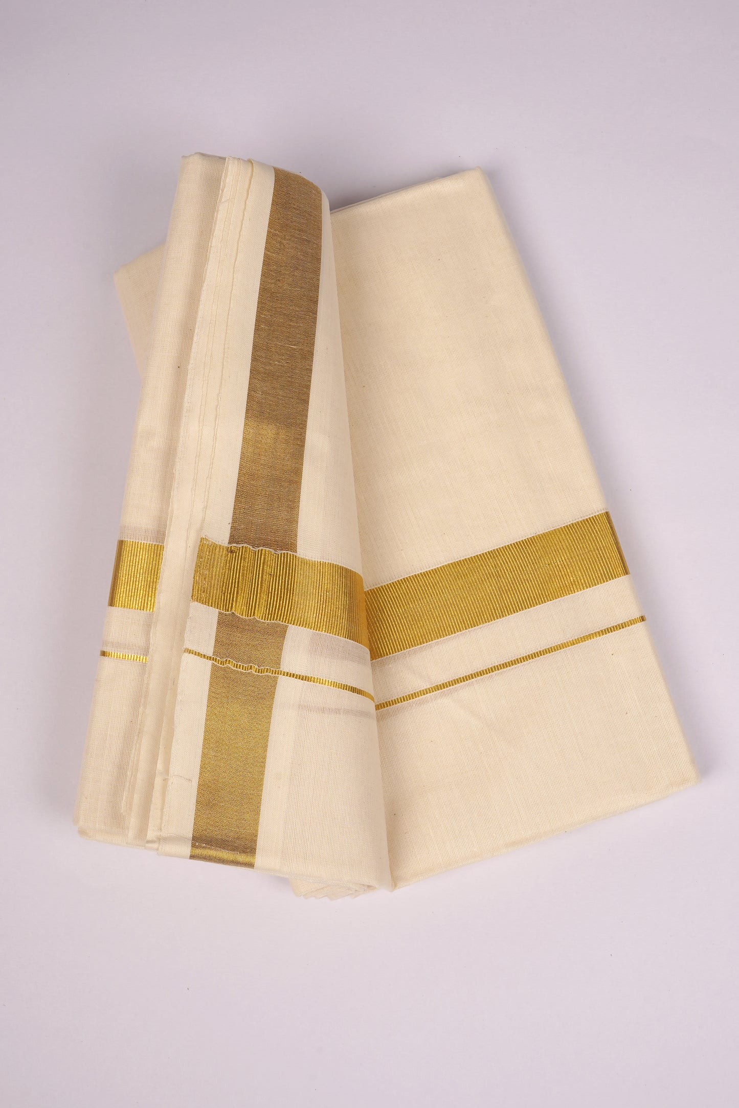 GLD-102C CREAM DOUBLE DHOTI  4.00 MTR