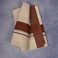 FCD-77C CREAM DOUBLE DHOTI  4.00 MTR-Brown