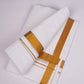 GLD-39 WHITE DOUBLE DHOTI  4.00 MTR