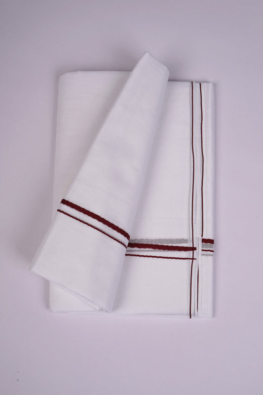 SD-17 W/D DHOTI  4.00 MTR-maroon