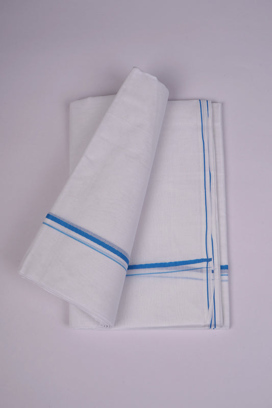 SD-14 W/D DHOTI  3.80 MTR-Blue