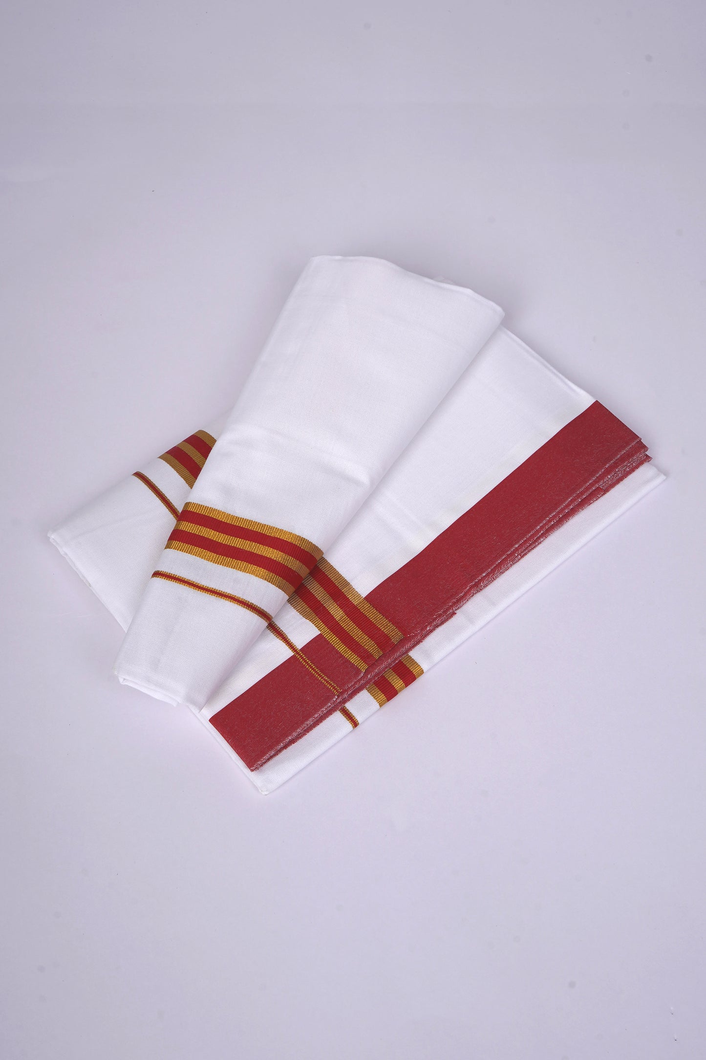 FS-107 W/S DHOTI 2.00 MTR - GOLD RED