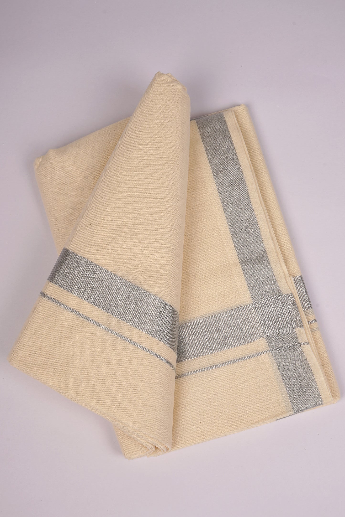 SLD-46C CREAM DOUBLE DHOTI  3.80 MTR