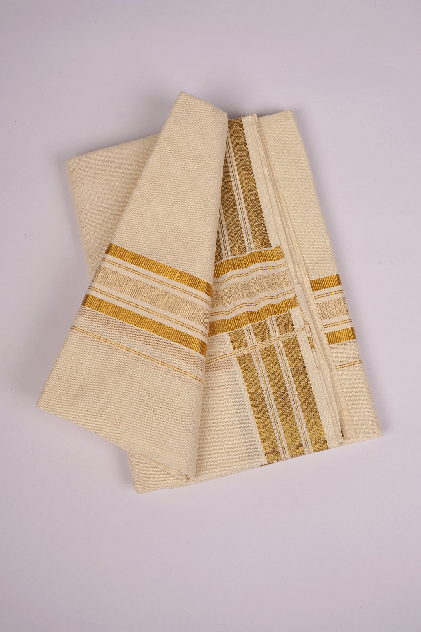 GLD-119C CREAM DOUBLE DHOTI  4.00 MTR