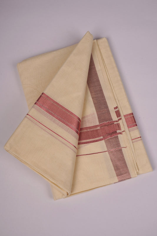 RGD-10C CREAM DOUBLE DHOTI  4.00 MTR