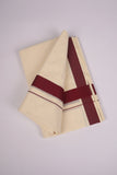 FD-08C CREAM DOUBLE DHOTI  3.80 MTR-Dark Brown