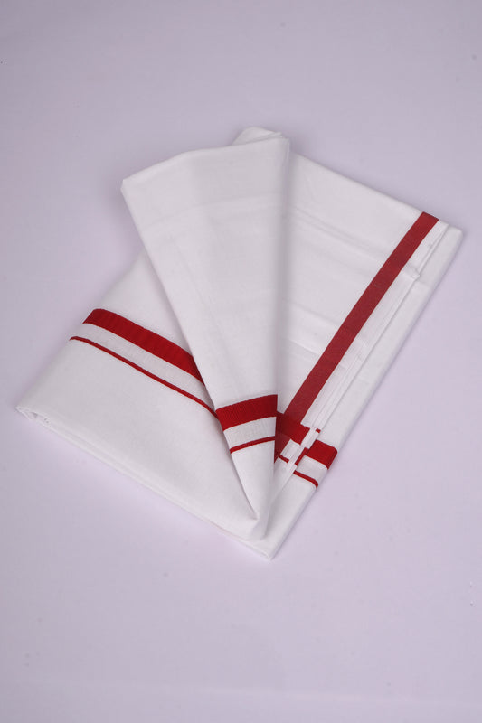 HS-17 STITCH W/S DHOTI  2.00 MTR - Red