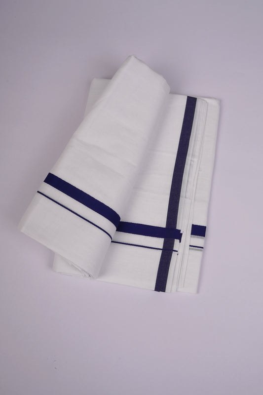 HD-32 W/D DHOTI  3.70 MTR-NAVY Blue