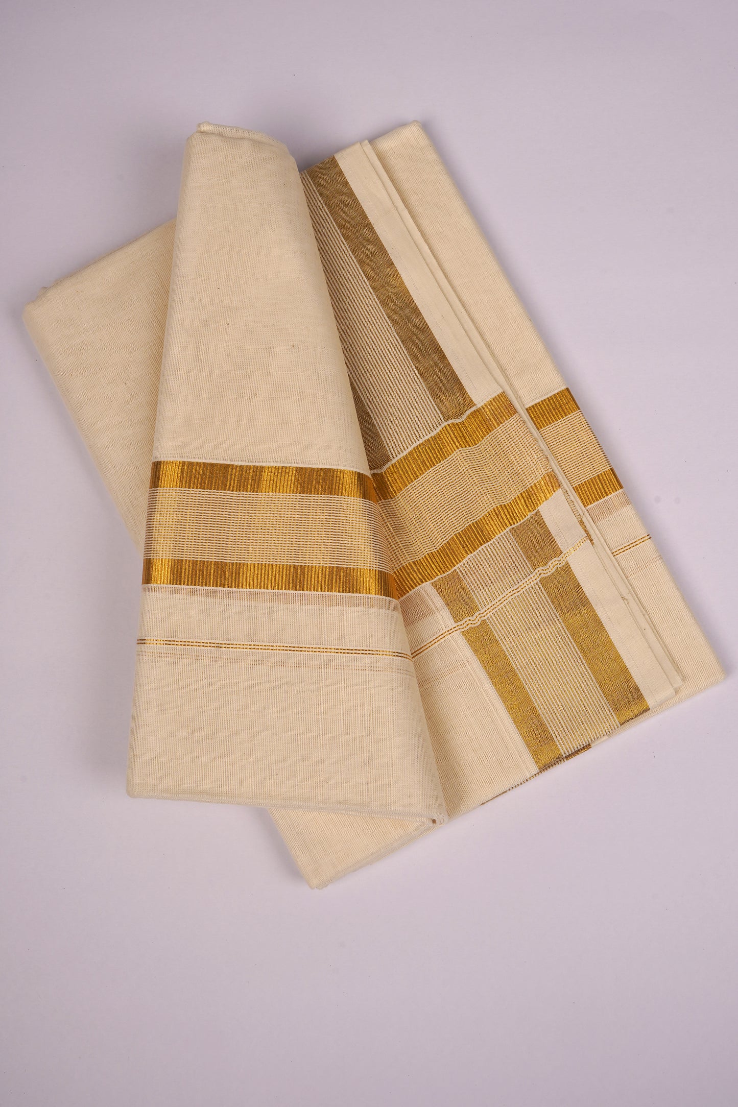 GLD-124C CREAM DOUBLE DHOTI  4.00 MTR