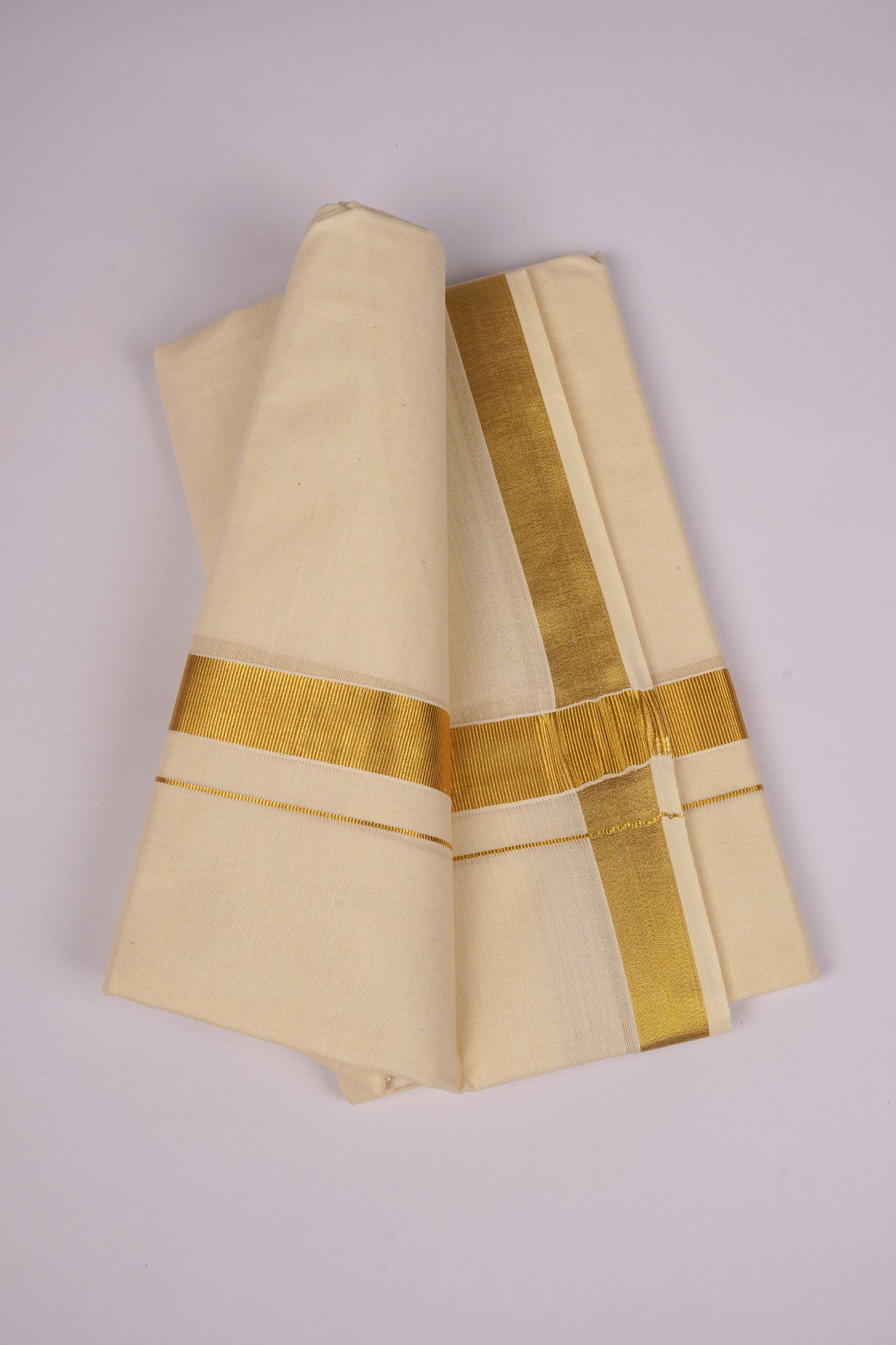 GLD-03C CREAM DOUBLE DHOTI  4.00 MTR