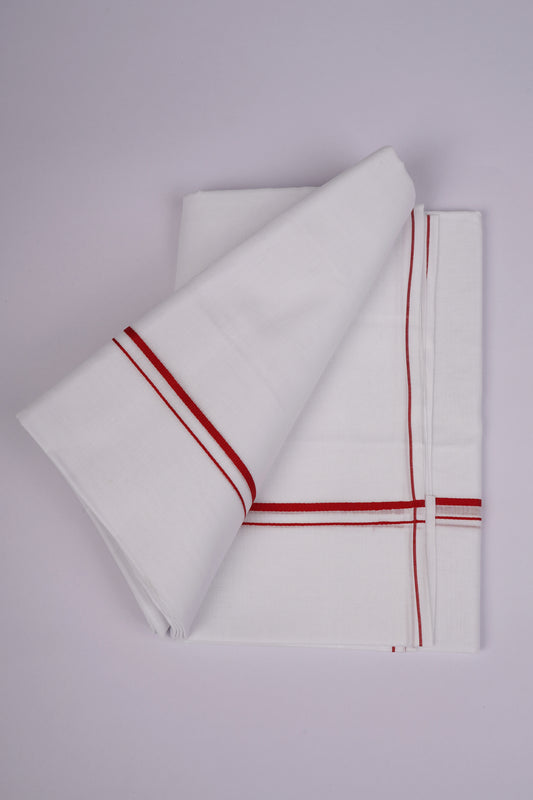 SD-12 W/D DHOTI  3.70 MTR-Red