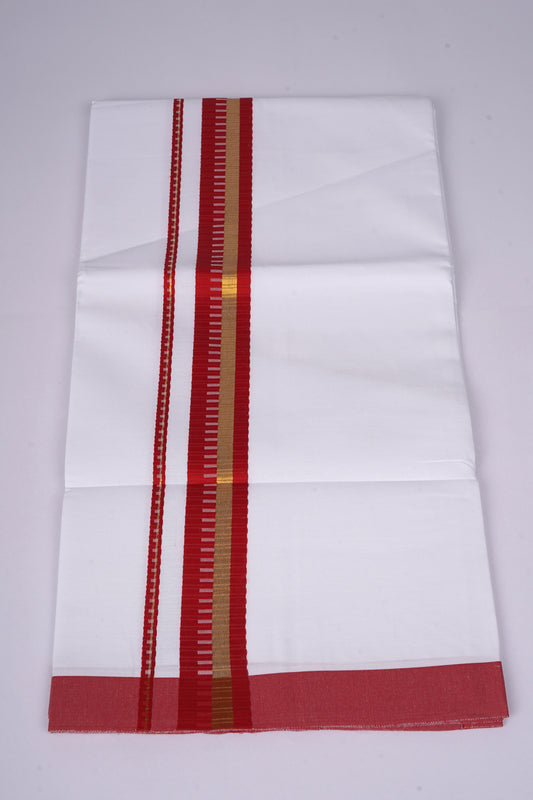 FS-93 W/S DHOTI 2.00 MTR - GOLD RED