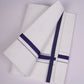 HD-17 WHITE DOUBLE DHOTI  3.80 MTR - Blue
