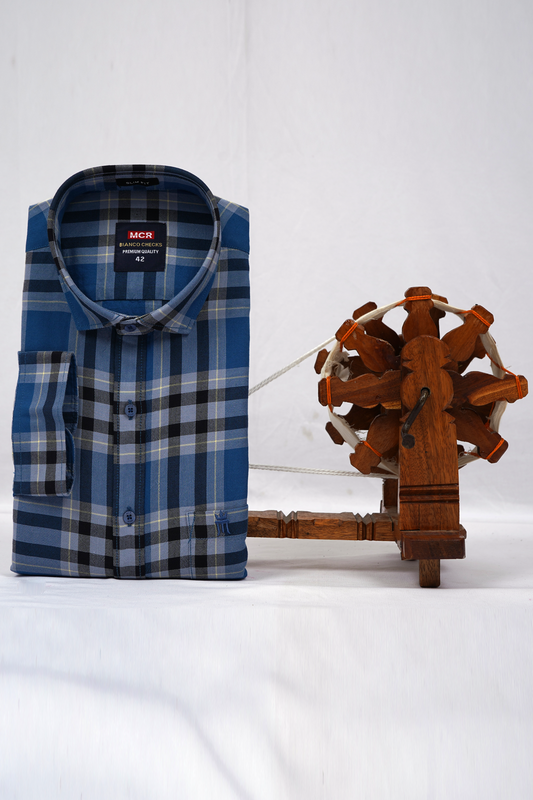 MCR BIANCO CHECKS 91012 Full Sleeve Formal Color Shirt For Men
