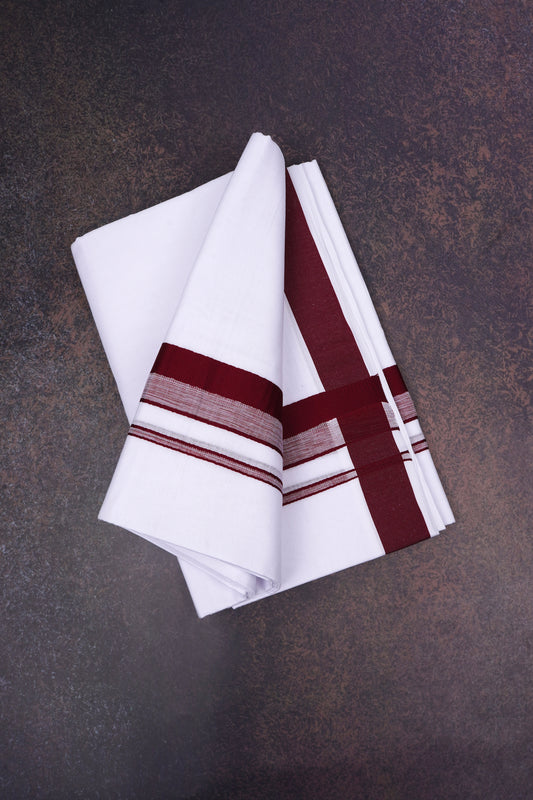 FD-170 W/D DHOTI 3.80 MTR-Dark maroon