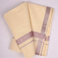 GLD-135C CREAM DOUBLE DHOTI  3.80 MTR