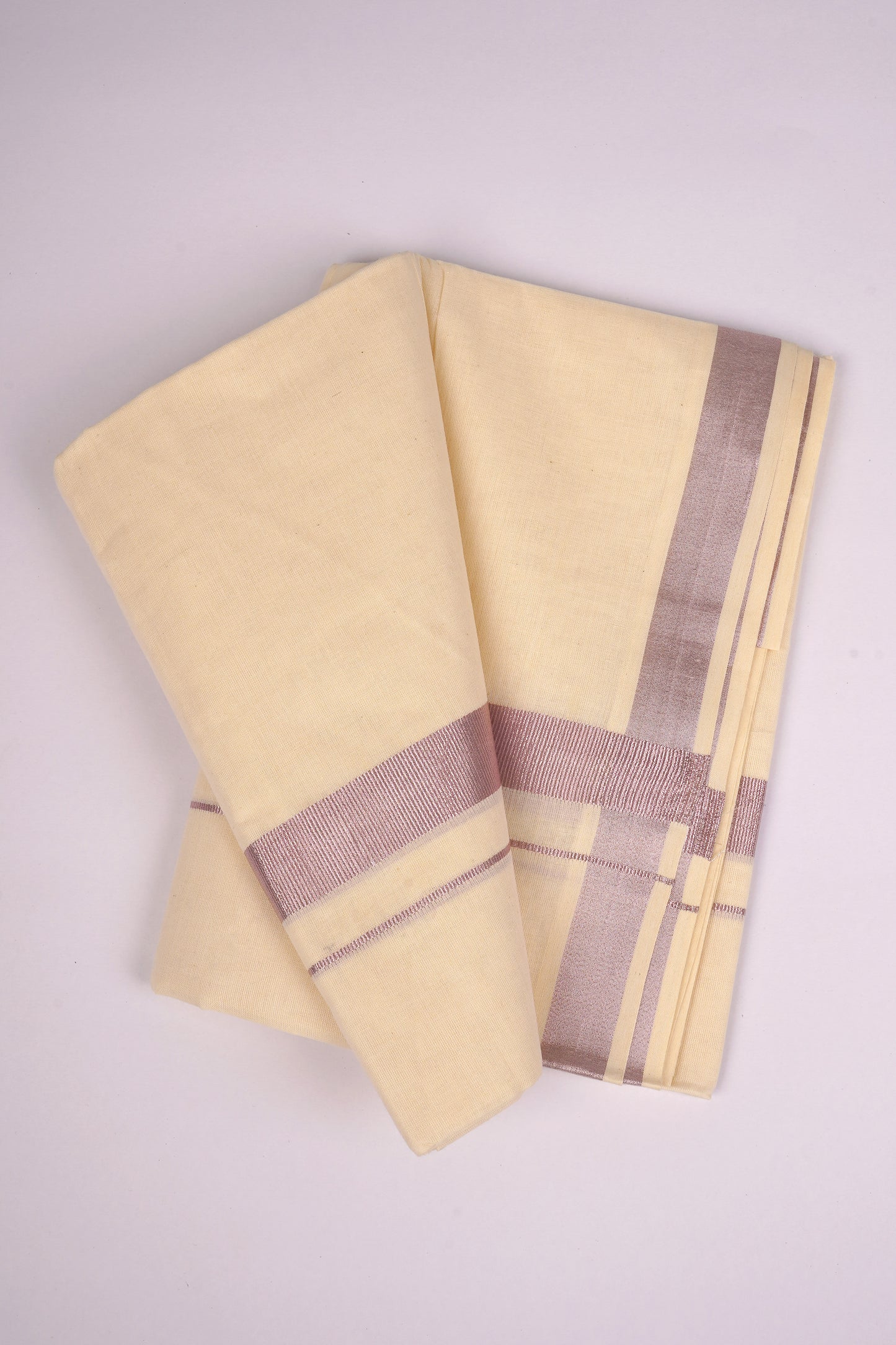 GLD-135C CREAM DOUBLE DHOTI  3.80 MTR