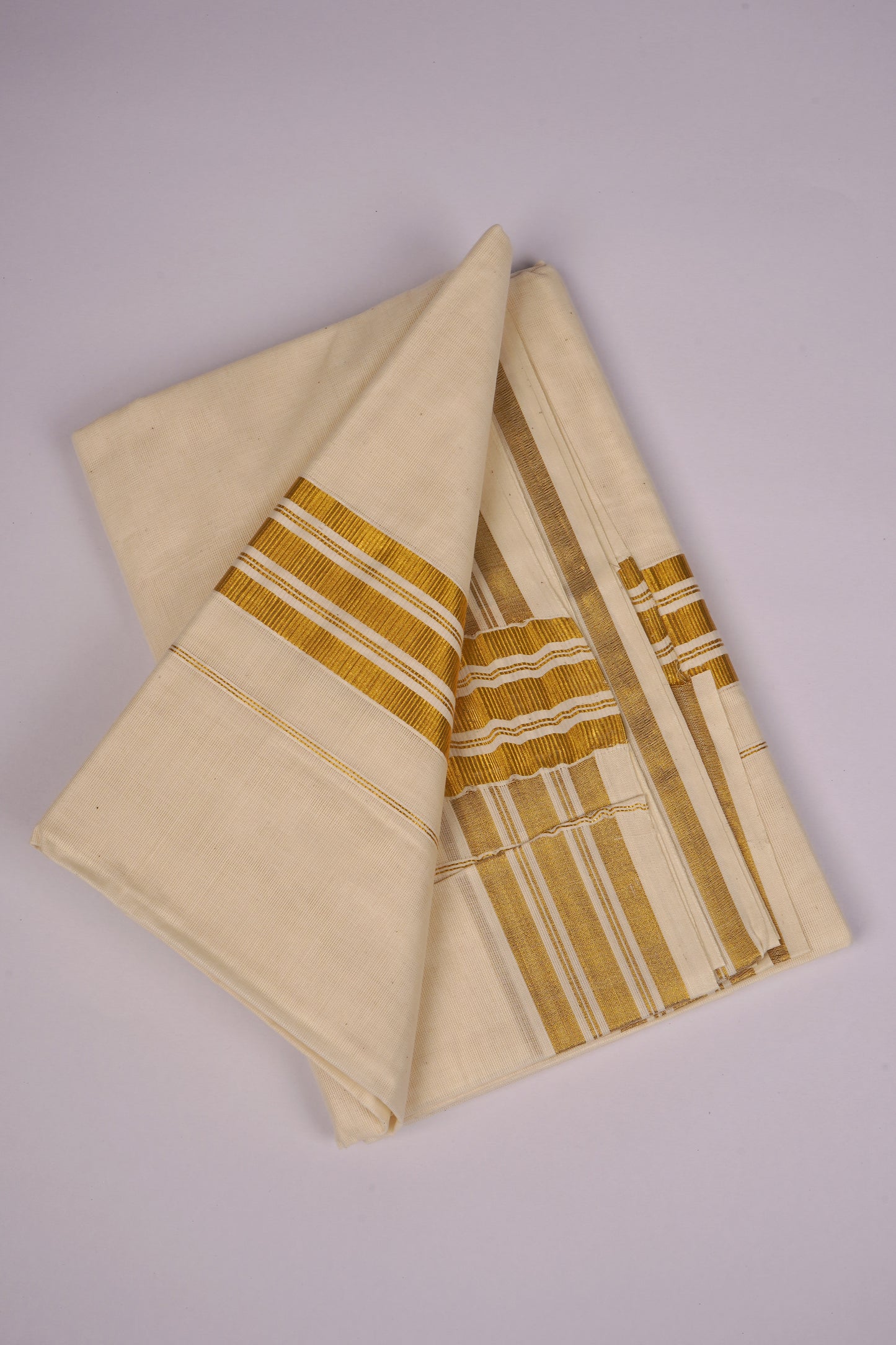 SLD-66C CREAM DOUBLE DHOTI  4.00 MTR