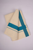 FD-08C CREAM DOUBLE DHOTI  3.80 MTR-Light Green