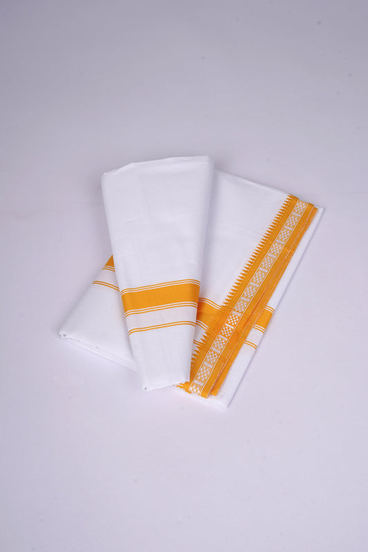 FS-126 W/S DHOTI  1.90 MTR - Yellow