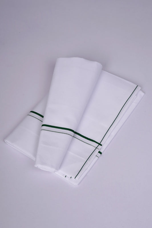 SS-STAIN FREE W/S DHOTI  2.00 MTR - Green