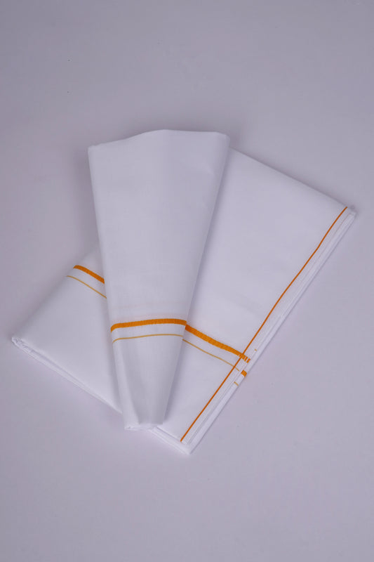 SS-STAIN FREE W/S DHOTI  2.00 MTR - Yellow