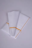 SS-STAIN FREE W/S DHOTI  2.00 MTR - Yellow