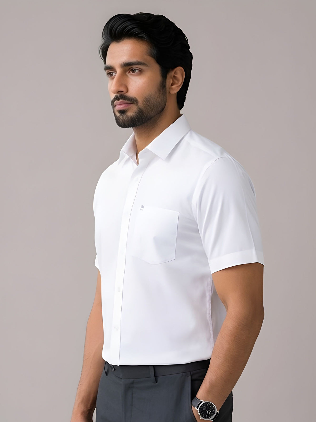 Spray Park Formal White Shirt For Men