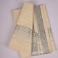 SLD-81C CREAM DOUBLE DHOTI  4.00 MTR