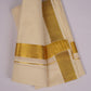 GLD-05C CREAM DOUBLE DHOTI  4.00 MTR