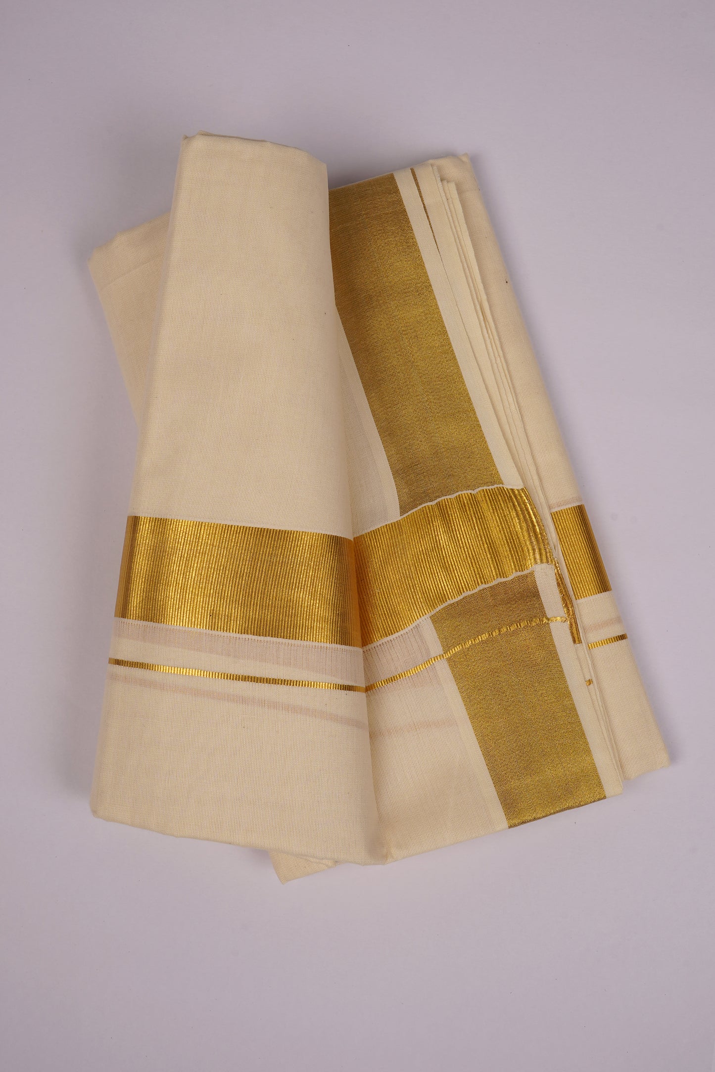 GLD-05C CREAM DOUBLE DHOTI  4.00 MTR